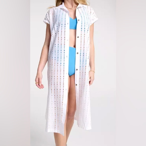 Calia Pure White Swim Cover-up - Picture 1 of 6